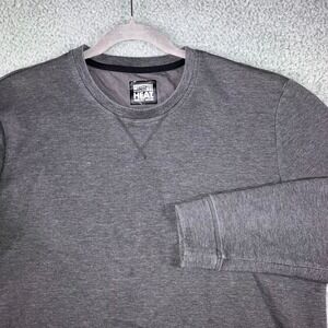 32 Degrees Heat Sweatshirt Men XL Long Sleeve Gray Crew Neck Outdoor Activewear